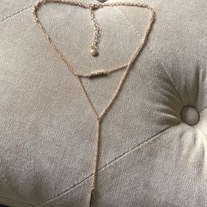 Bauble bar rainbow layered gold necklace